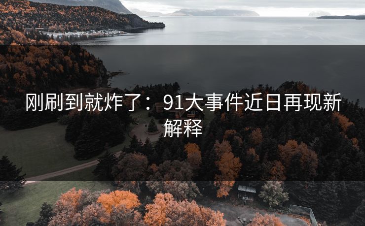刚刷到就炸了:91大事件近日再现新解释 刚刷到就炸了:91大事件近日再现新解释